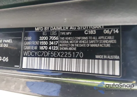 2014 Mercedes-Benz Amg Gle 63 from USA, damaged, VIN WDCYC7DF5EX225170